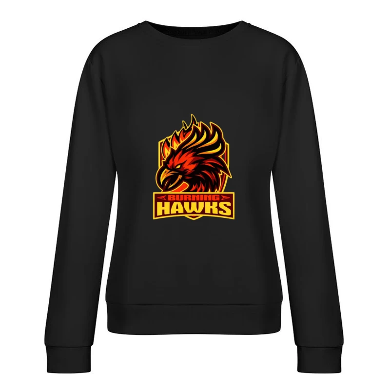Logo de Burning Hawks en Feu Femme Sweat-shirt à enfiler