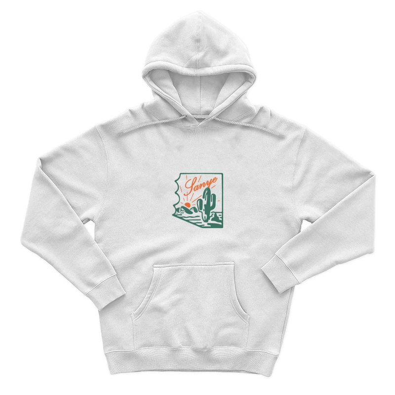 Wüstenlandschaft mit Kaktus Herren Pullover Hoodie