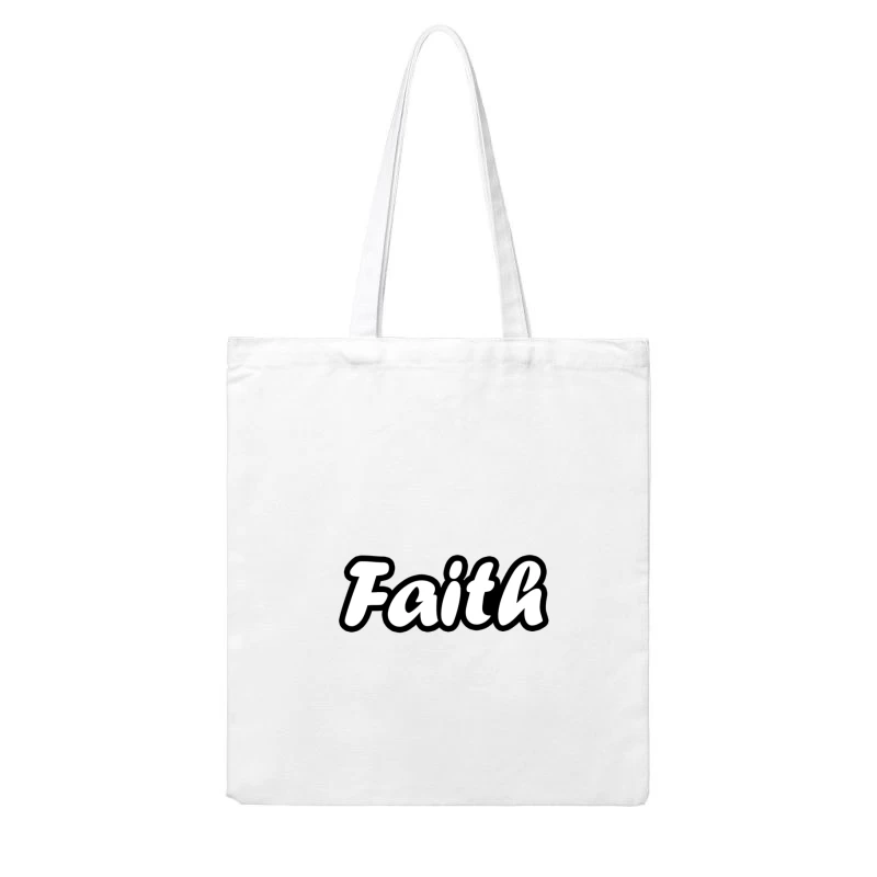 Word Art: Faith Cotton Tote Bag