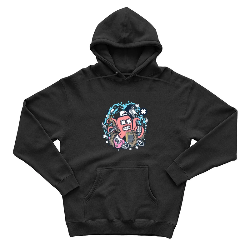 Pieuvre musicale avec instruments Homme Sweat à capuche
