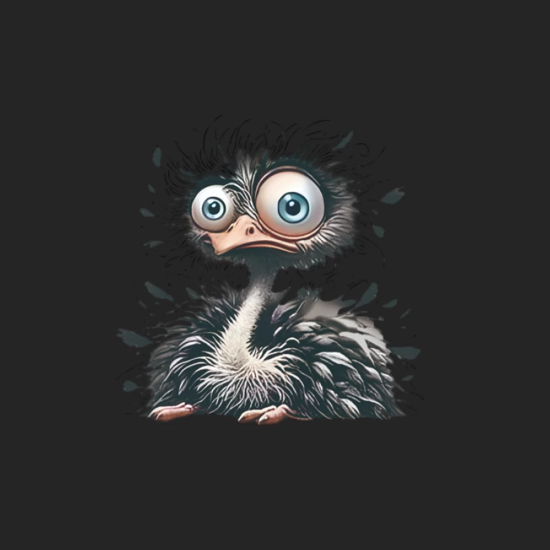 Verwirrter Vogel mit großen Augen Damen Pullover Sweatshirt