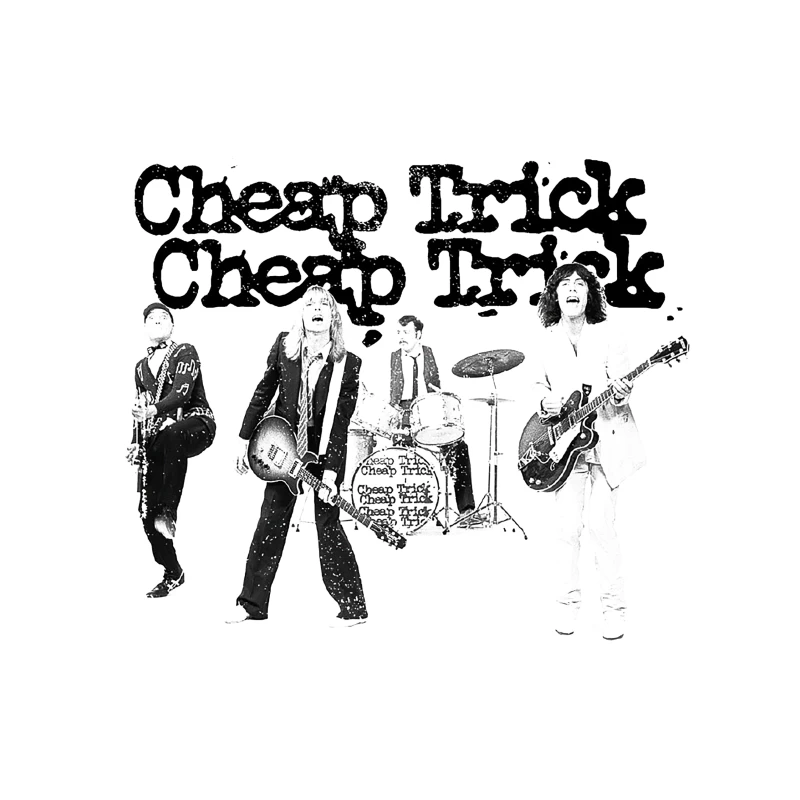 Cheap Trick Vintage Throw Pillow