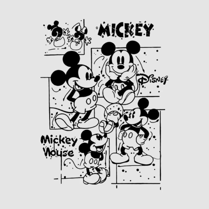 Mickey Mouse Zeichnung Herren Pullover Hoodie
