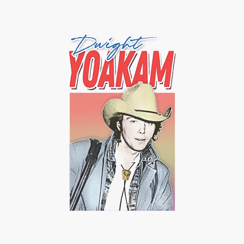 Dwight Yoakam  80s Styled Retro Fan Design Cotton Tote Bag
