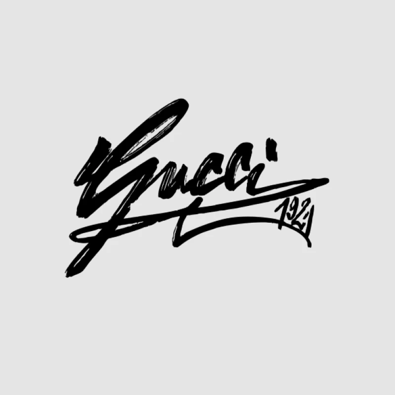 Logo Gucci noir sur fond blanc Homme Sweat à capuche