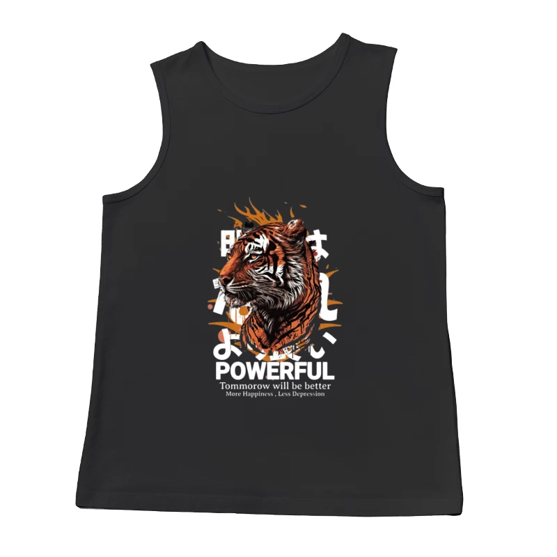 Tigre puissant avec texte motivant Homme Débardeur