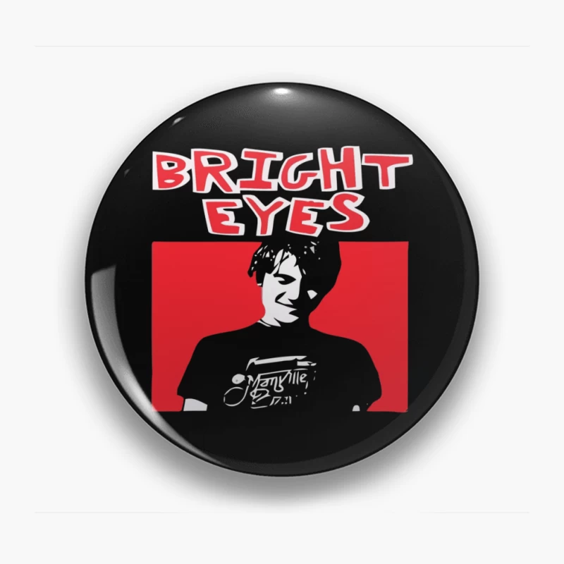 Bright Eyes Minimalist Album Cover Art Pin