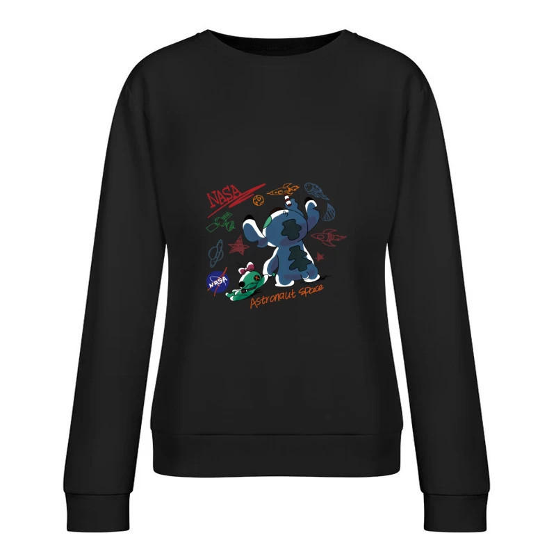 Weltraumabenteuer mit NASA-Maskottchen Damen Pullover Sweatshirt