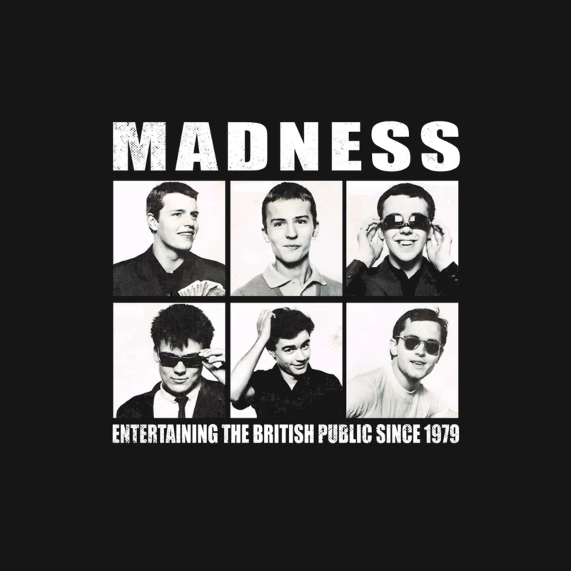 Vintage Portrait Collection of British Ska Band Madness - Since 1979 Male Long Sleeve T-Shirt