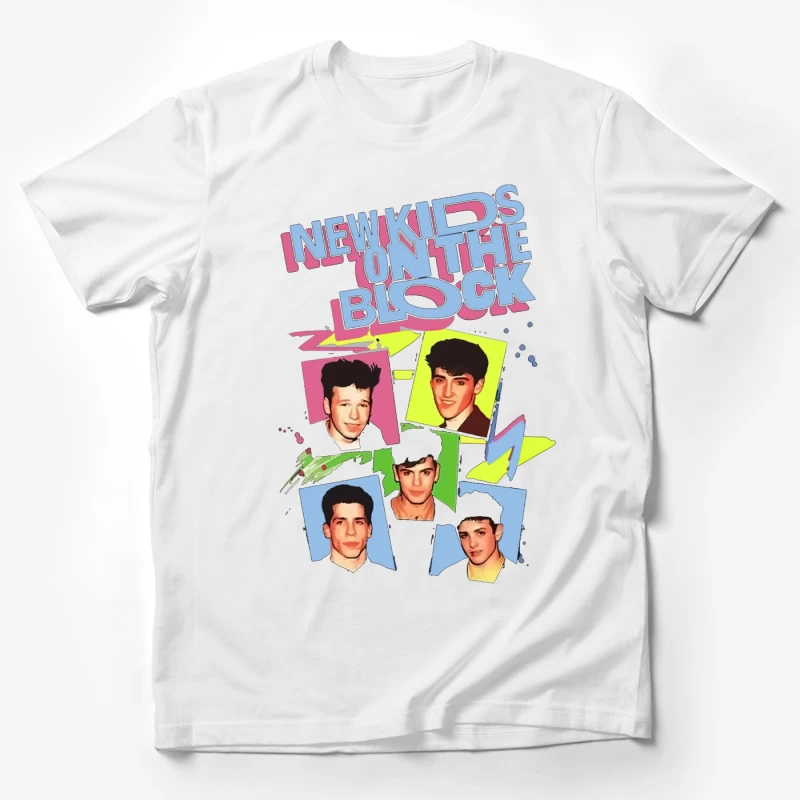 New Kids on the Block 90s Pop Group Vintage Photo Collection Male T-Shirt