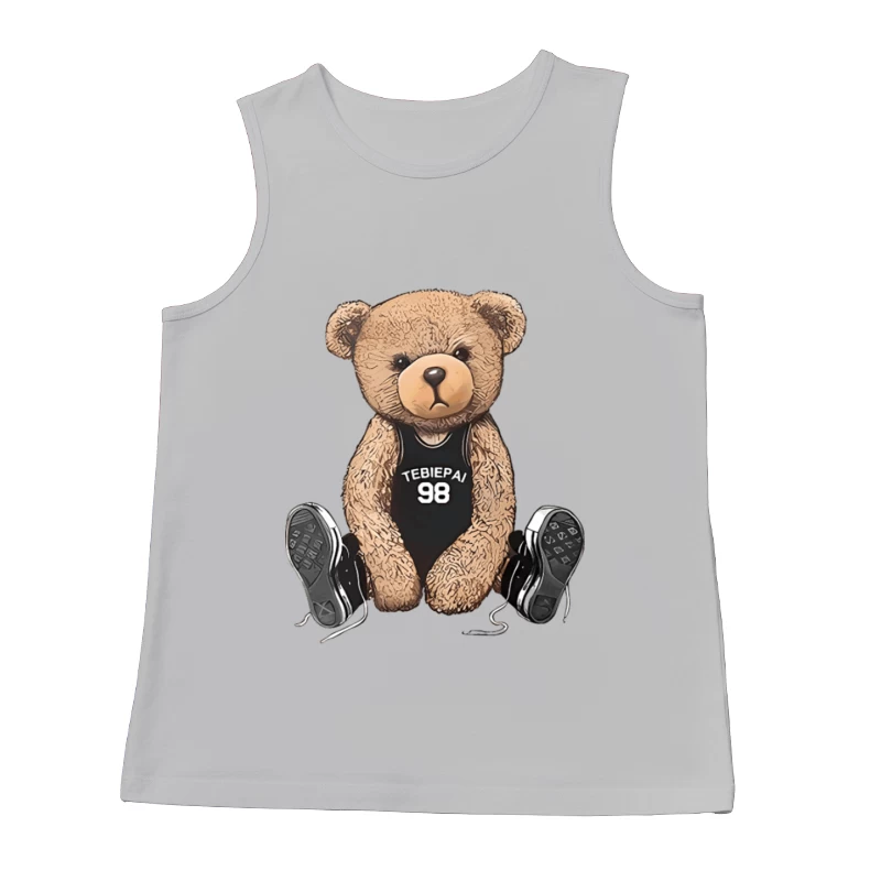 Bär im Basketballtrikot mit Turnschuhen Herren Tanktops
