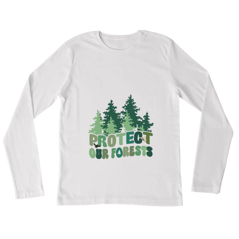 Proteggi le nostre foreste Design Maglietta maniche lunghe Donna