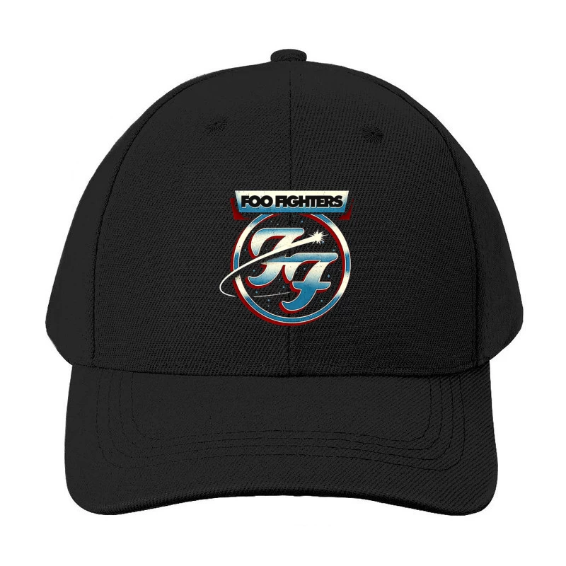 Foo Fighters Classic Circular Band Logo in Red and Blue Baseball Cap