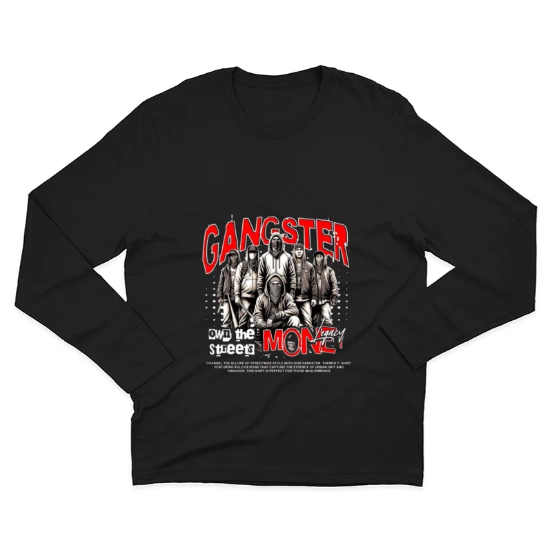 editable gangster money Male Long Sleeve T-Shirt