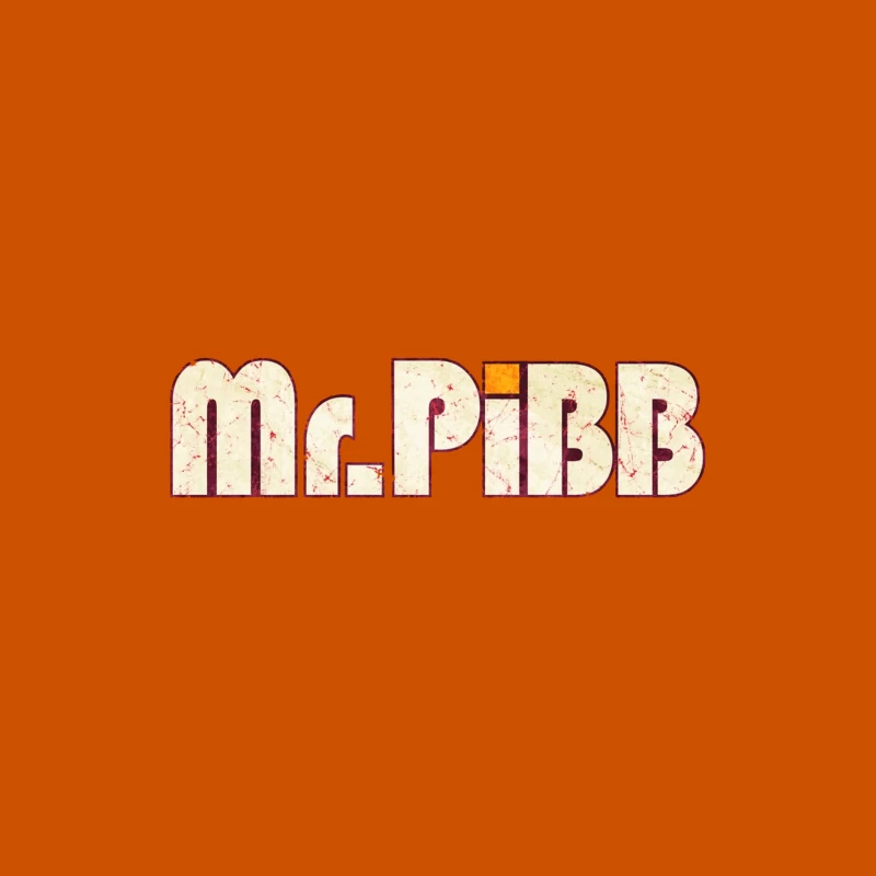 Retro Mr Pibb Soda Typography with Distressed Effect Throw Pillow