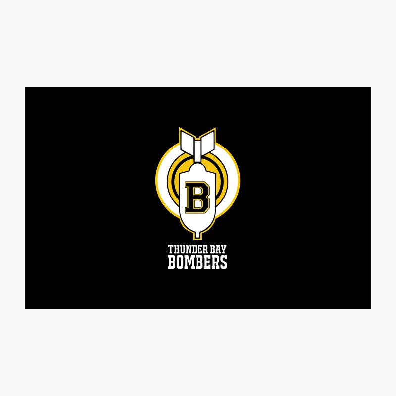 Thunder Bay Bombers Hockey Team Logo with Bomb Icon Travel Mug