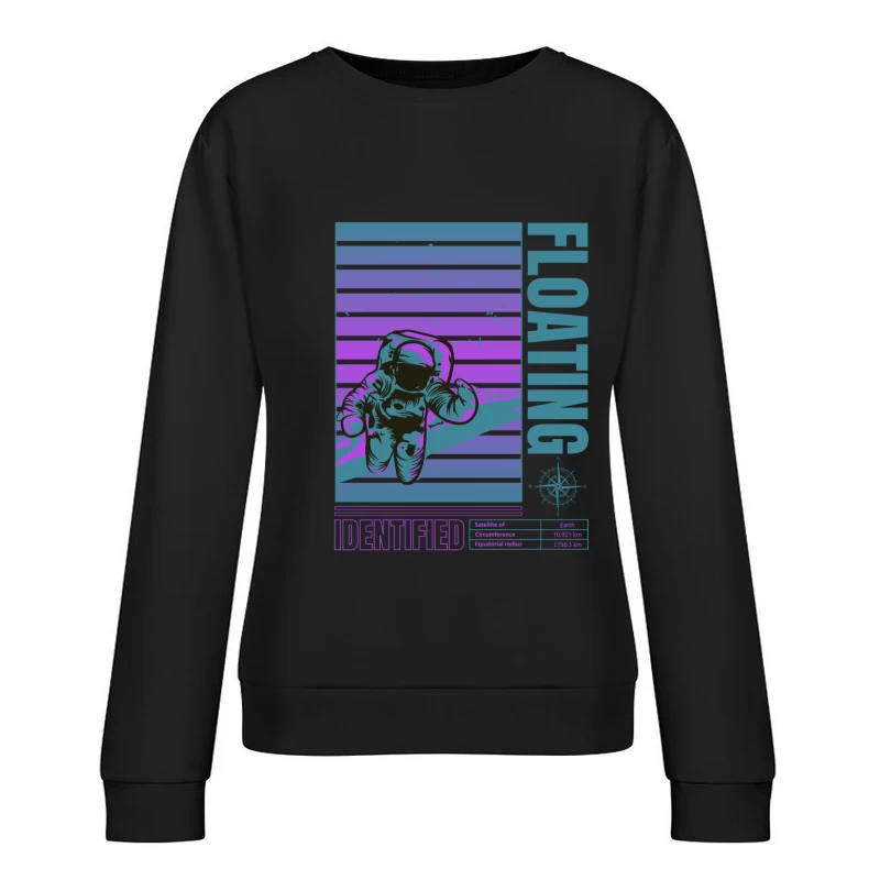 Astronaut im Weltraum schwebend Damen Pullover Sweatshirt