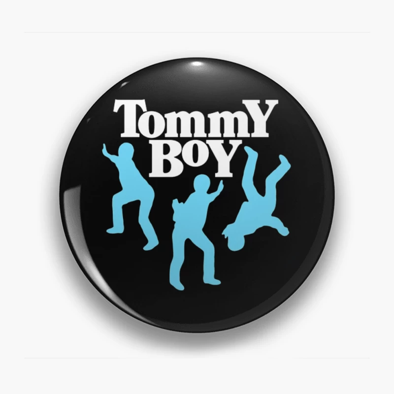 Tommy Boy Logo with Dancing Blue Silhouettes Pin