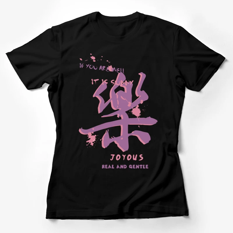 Freude und Sanftmut in Rosa Kunstdesign Damen T-Shirt