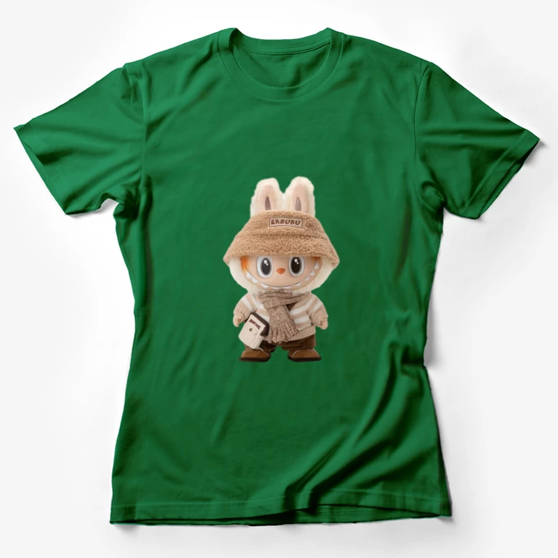 Niedliche Labubu-Figur mit Winterkleidung Damen T-Shirt