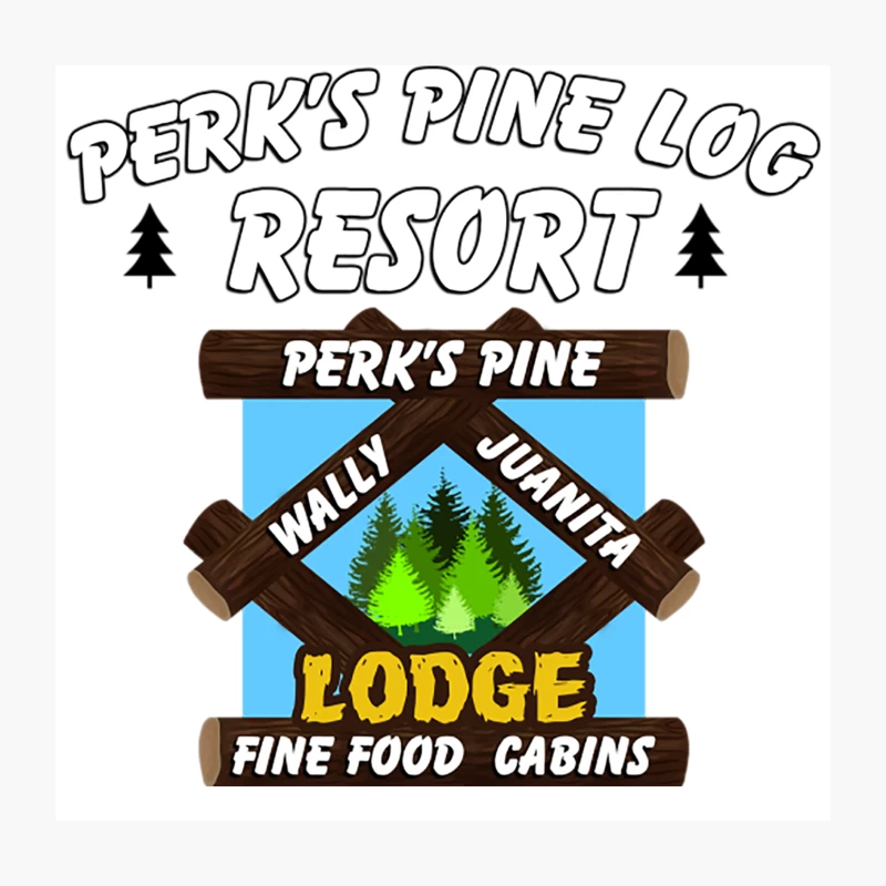 Perk_s Pine Log Resort from The Great Outdoors Throw Pillow