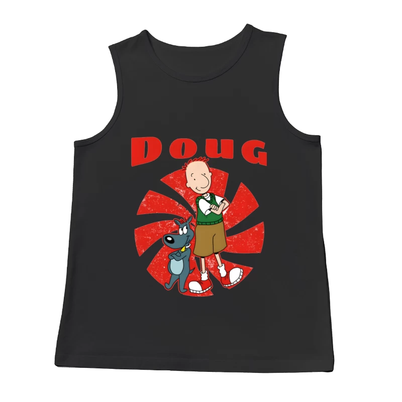 Doug and Porkchop: Classic Nickelodeon Cartoon Characters Male Tank Top