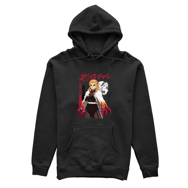 Anime Krieger mit Flammenschwert Damen Pullover Hoodie