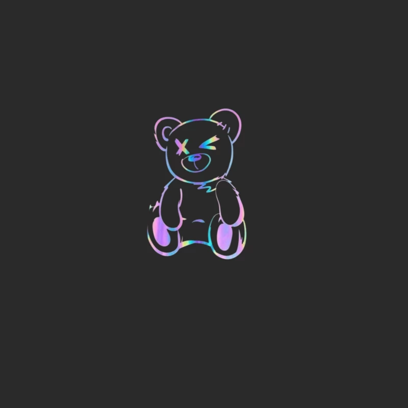 Colorful Cartoon Teddy Bear Illustration Baseball Cap
