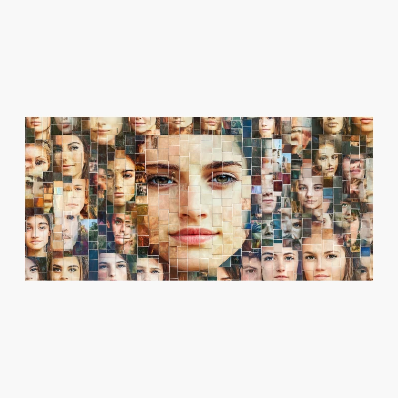 Diverse Mosaic of Women's Portraits Coffee Mug