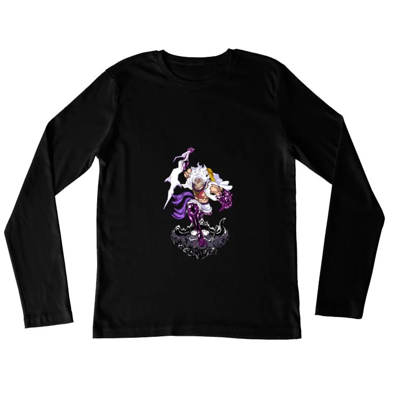 Krieger mit Blitzen und Rüstung Damen Langarm T-Shirt