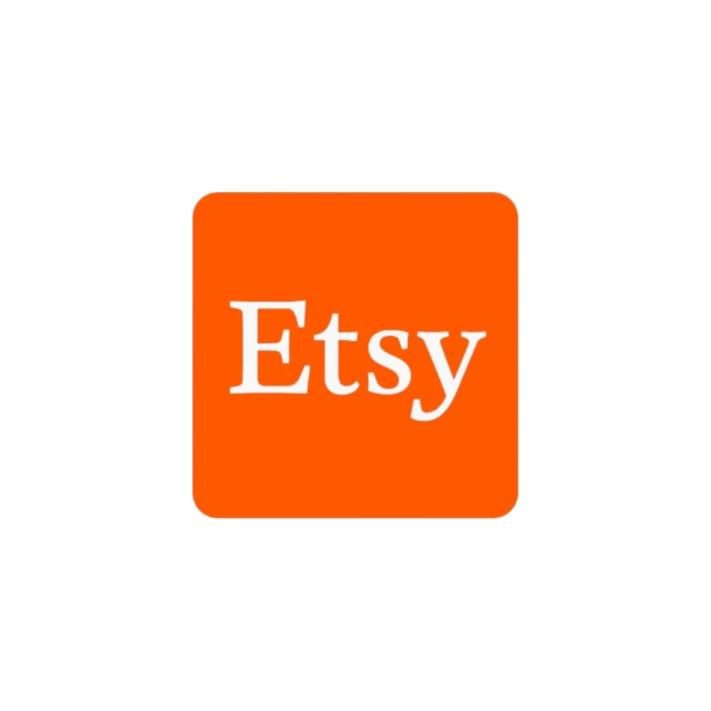 Etsy Official Logo - Orange Square E-commerce Marketplace Icon Throw Pillow