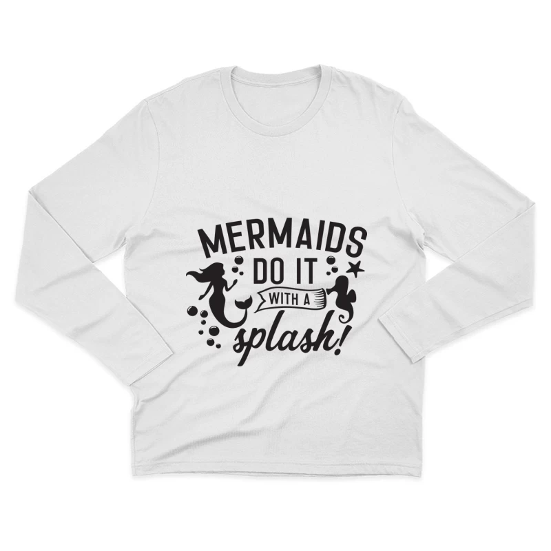 Conception de sirènes avec éclat Homme Manches Longues T-Shirt