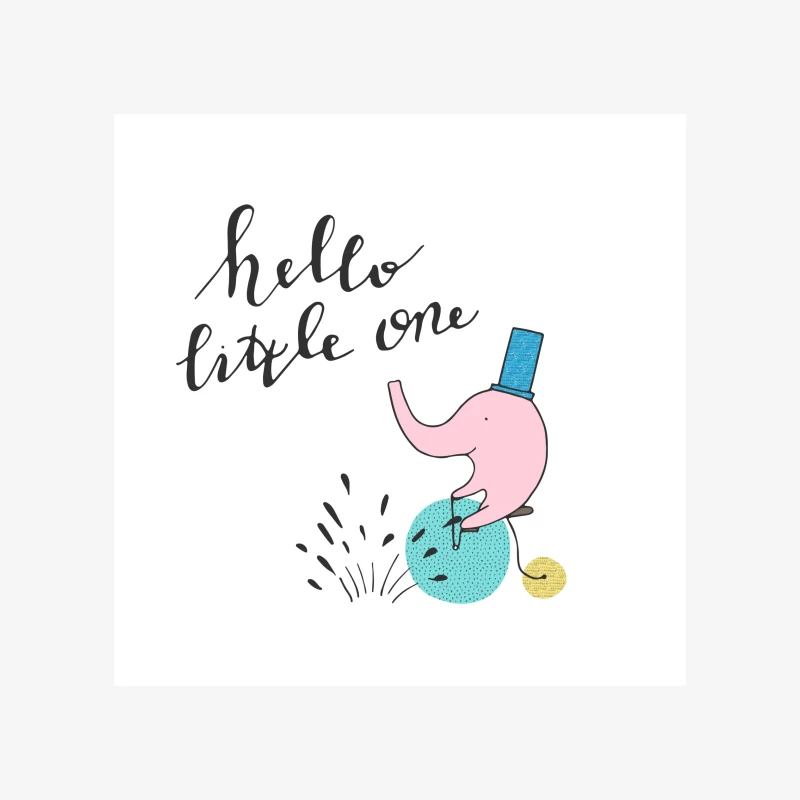 Illustration d'un éléphant avec chapeau et message Homme Sweat-shirt à enfiler