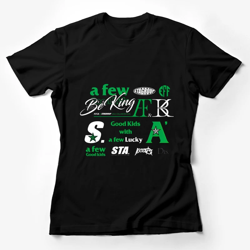 Ein kreativer Mix aus Schriftarten und Slogans Damen T-Shirt