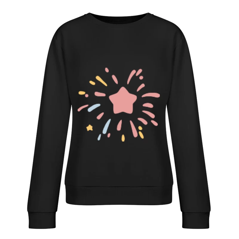 Bunte Sternexplosion Damen Pullover Sweatshirt