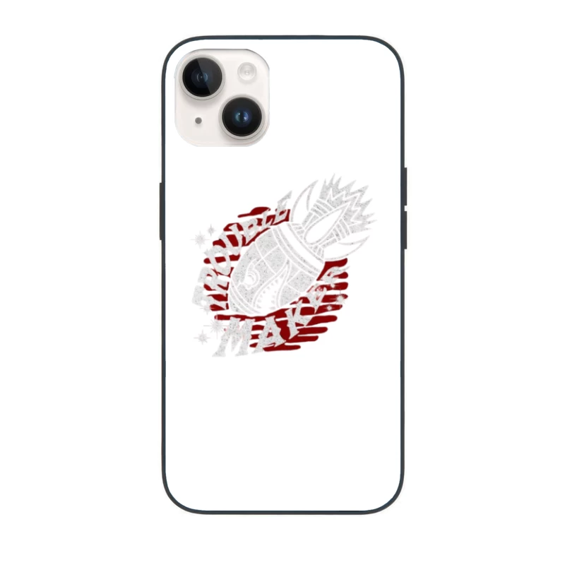 Fairy Tail Anime Guild Symbol in Red and White iPhone Case