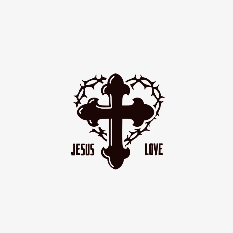 Kreuz der Liebe mit Dornenkrone Herren Langarm T-Shirt