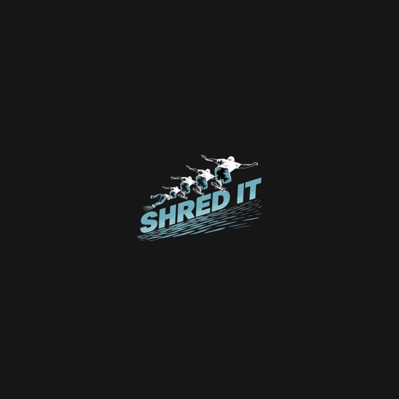 Shred It: Dynamic Snowboarding Graphic Design Desk Mat