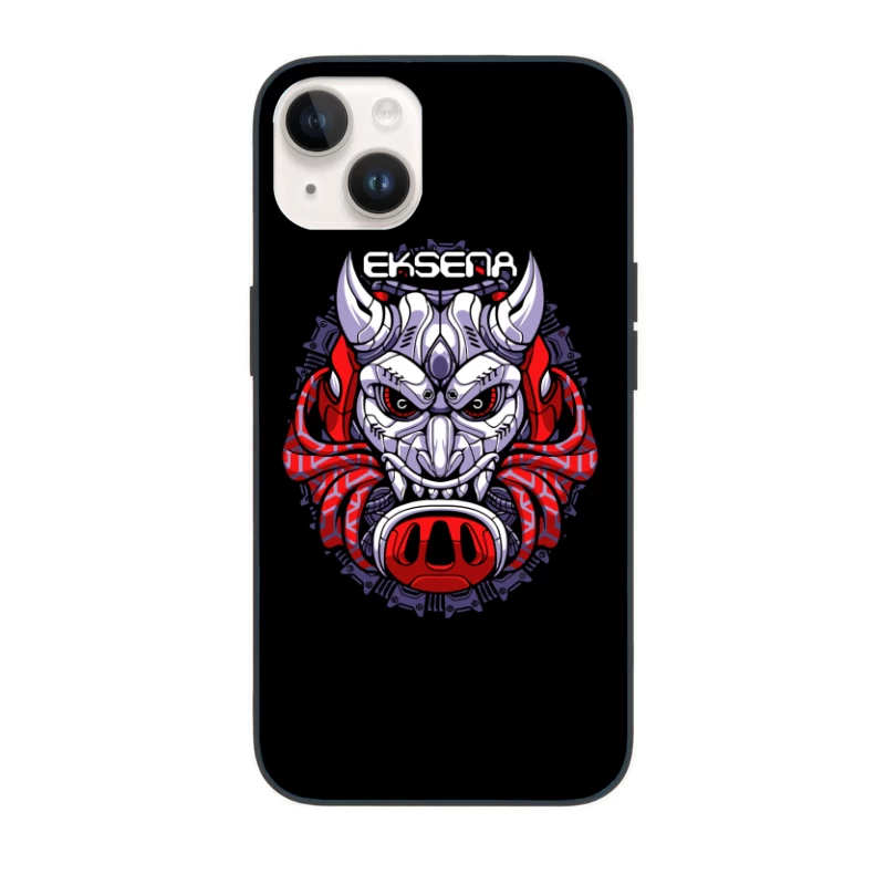 Fantasy Demon Mask Illustration iPhone Case