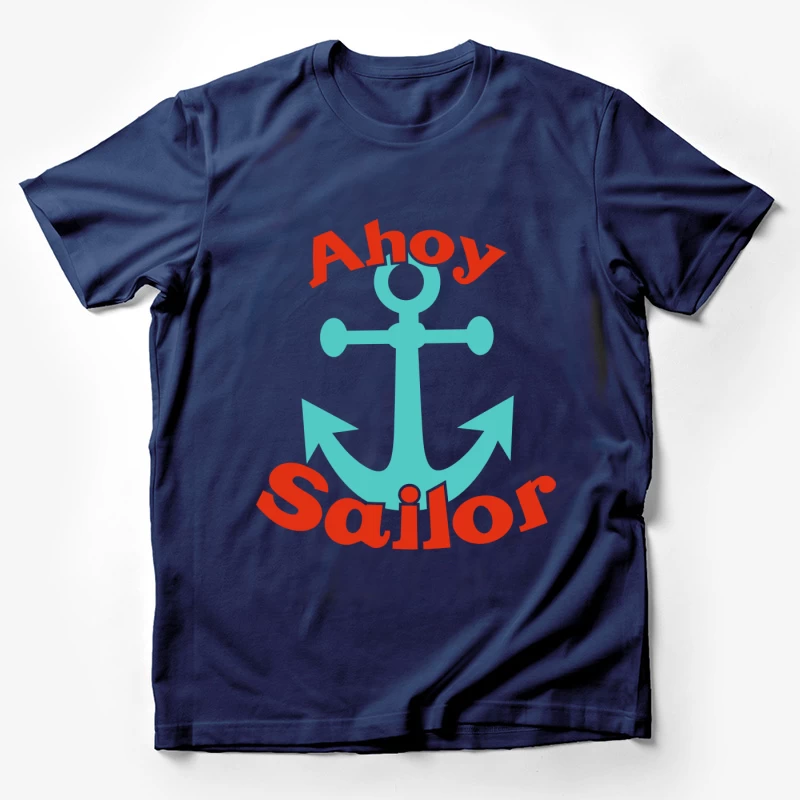 Ancre maritime avec texte Ahoy Sailor Homme T-Shirt