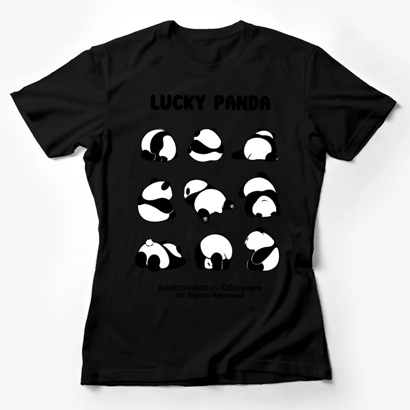 Süße Pandabär-Gesichter Damen T-Shirt