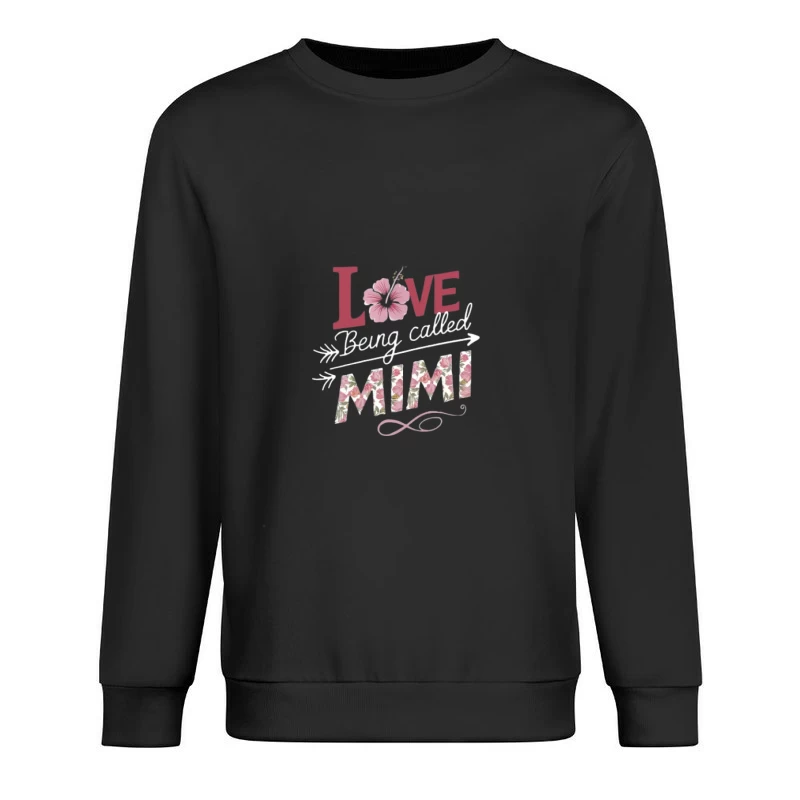 Disegno floreale amorevole Mimi Felpa pullover Uomo