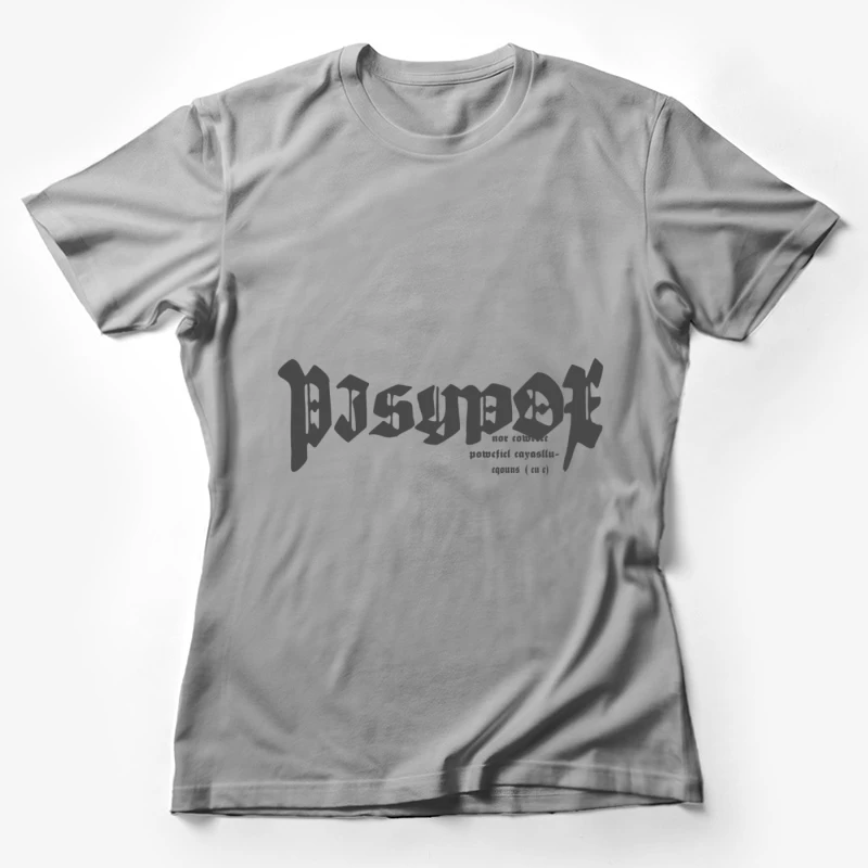 Schwarzer Text in gotischer Schrift Damen T-Shirt