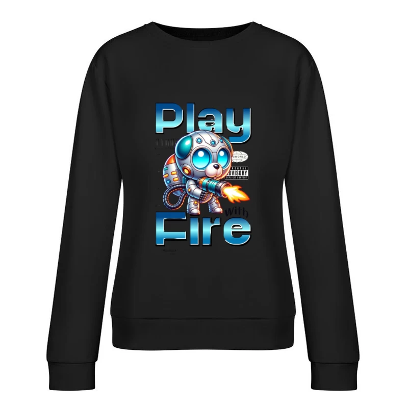 Chien robot avec lance-flammes Femme Sweat-shirt à enfiler