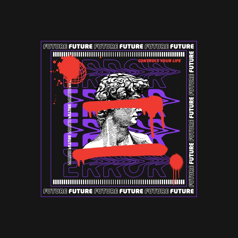 Futuristische David-Fehlerkunst Herren T-Shirt