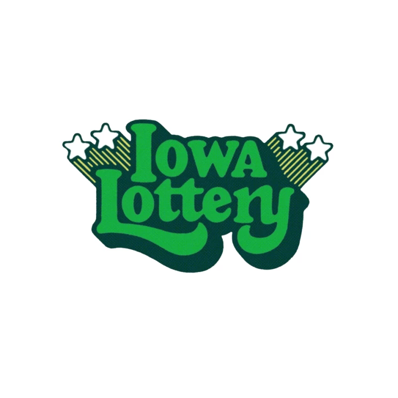 Vintage-Style Iowa Lottery Green Logo with Stars Pin