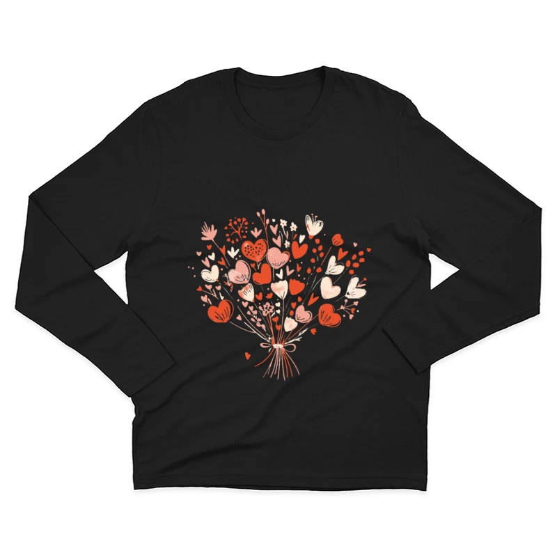 Herzstrauß Illustration Herren Langarm T-Shirt