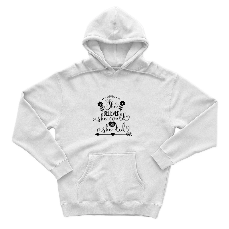 Typographie Minimaliste en Blanc sur Noir Homme Sweat à capuche