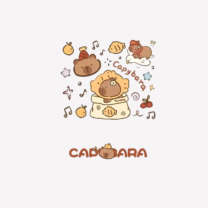 Illustrations mignonnes de capybara Femme T-Shirt