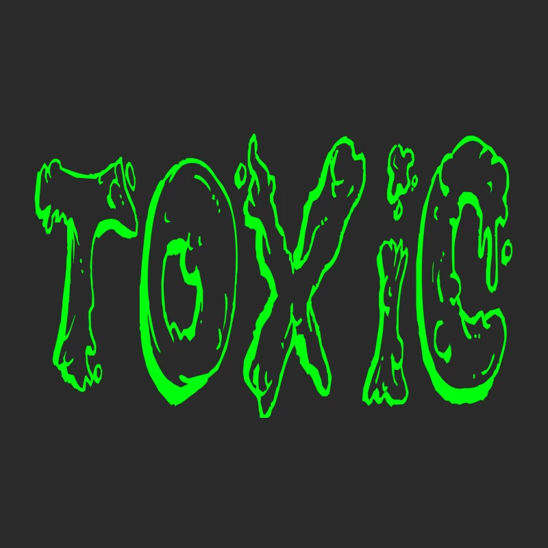Glowing Toxic Text Design Baseball Cap